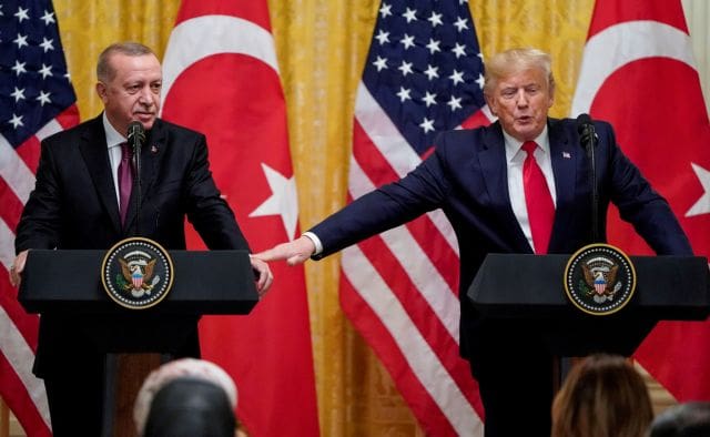 File photo: u s president donald trump and turkey's president tayyip erdogan hold a joint news conference at the white house in washington