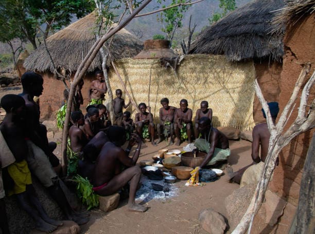 Village of koma tribe people 28 02 2014 alantika mountain cameroon